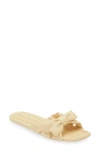 Stuart Weitzman Sofia Slides Wheat In Wheat