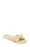 Stuart Weitzman Sofia Slides Wheat In Wheat