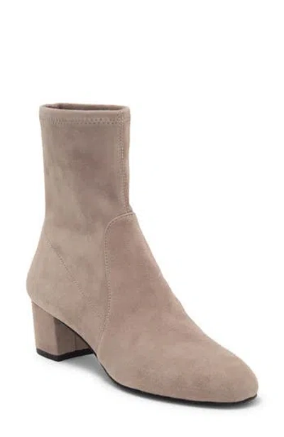 Stuart Weitzman Sofia Stretch Bootie In Topo Stretch Leather