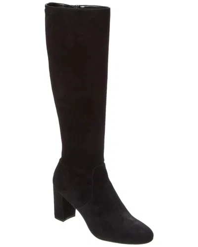 Stuart Weitzman Sofia Zip 75 Suede Knee-high Boot In Black