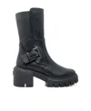 Stuart Weitzman Carrion Sole Soho Biker Booties In Black