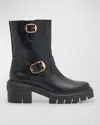 Stuart Weitzman Soho Moto Bootie In Black