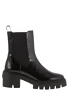 Stuart Weitzman Soho Chelsea - Leather Ankle Boot With Midsole In Black