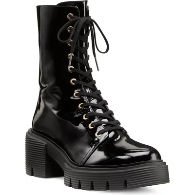 Stuart Weitzman Soho Combat Boot In Black