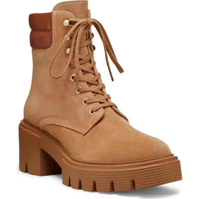Stuart Weitzman Soho Hiking Boot In New Camel Tonal/bridle Brown