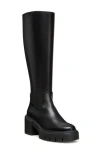 Stuart Weitzman Soho Calf-length Leather Boots In Black