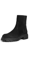 Stuart Weitzman Hudson Lite Suede Zip Ankle Boots In Black
