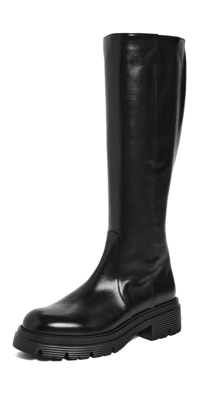 Stuart Weitzman Soho Lite Zip Boots Black