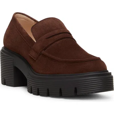 Stuart Weitzman Soho Loafer In Hickory