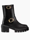 Stuart Weitzman Soho Moto Bootie In Black In Black
