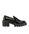 Stuart Weitzman Sleek Moccasin Flat Shoes With Chunky Platform And Timeless Design In Black