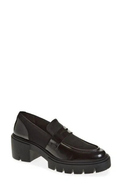 Stuart Weitzman Soho Platform Loafer In Black