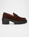 Stuart Weitzman Soho Loafer In Hickory