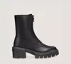 Stuart Weitzman Soho Zip Bootie In Black