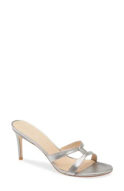 Stuart Weitzman Soiree Sleek 75 Sandal In Argento