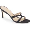 Stuart Weitzman Soiree Sleek 75 Sandal In Black
