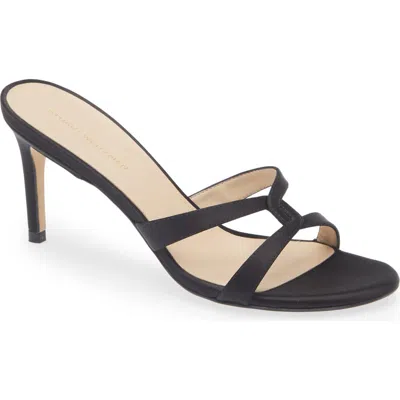 Stuart Weitzman Soiree Sleek 75 Sandal In Black