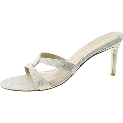 Stuart Weitzman Soiree Sleek 75 Womens Leather Open Toe Heels