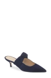Stuart Weitzman Solange 50 Kitten Heel Mule In Blue