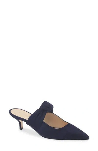 Stuart Weitzman Solange 50 Kitten Heel Mule In Blue