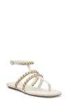 Stuart Weitzman Soluxe Crystal Sandal In White