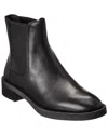 Stuart Weitzman Sondra Sleek Leather Bootie In Black