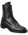 Stuart Weitzman Sondra Sleek Leather Bootie In Black