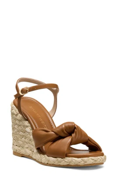Stuart Weitzman Soplaya Espadrille Wedge Sandal In Brown