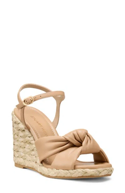 Stuart Weitzman Soplaya Espadrille Wedge Sandal In Neutral
