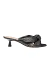 Stuart Weitzman Knotted Slide Sandal In Black
