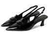 Stuart Weitzman Sovinnie Slingback Patent Loafer Pump In Black