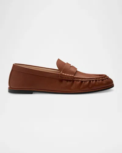 Stuart Weitzman Spencer Leather Penny Loafers In Luxe Saddl