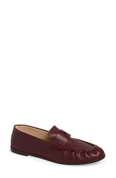 Stuart Weitzman Spencer Woven Loafer In Burgundy