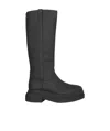 Stuart Weitzman Splicing Design And Knee Boots In Black