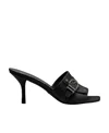Stuart Weitzman Square-headed High-heeled Sandals In Black