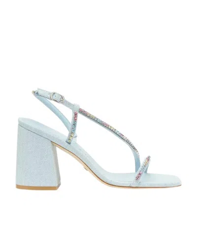 Stuart Weitzman Square-headed Sandals In White