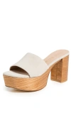 Stuart Weitzman Square High Platform Slides 95mm Oat/sand In Dune