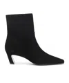 Stuart Weitzman Stassi 50 Zip Ankle Boots In Black