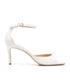 Stuart Weitzman Nudistia Sandals With Square Head And High Heels In White