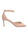 Stuart Weitzman Square-toe Sandals In Nude