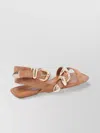 Stuart Weitzman Square Toe Suede Straps Sandals In Brown