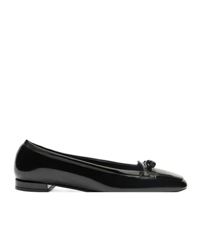 Stuart Weitzman Square-toed Ballet Shoes In Black