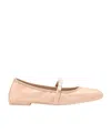 Stuart Weitzman Square-toed Ballet Shoes In Nude
