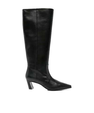 STUART WEITZMAN SQUARE-TOED BOOTS