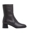 Stuart Weitzman Square-toed Short Boots In Black