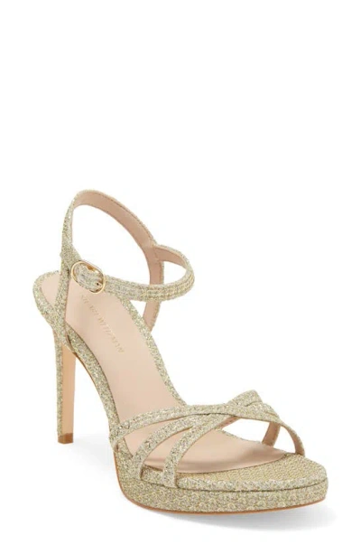 Stuart Weitzman Starla Platform Sandal In Platino