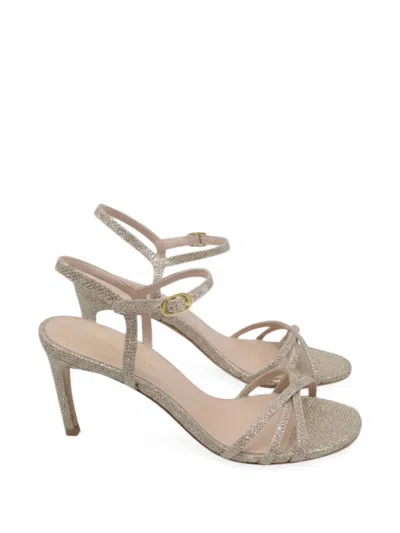 Pre-owned Stuart Weitzman Starla Ankle-strap Sandals In Gold