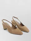 Stuart Weitzman Stassi 50 Slingback Pointed Toe Mules In Neutral