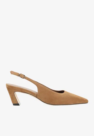 Stuart Weitzman Stassi Slingback 50 High-heeled Sandals In Animal Print