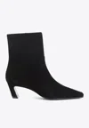 Stuart Weitzman Stassi 50 Zip Ankle Boots In Black
